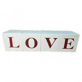 Adorno cubos de madera love