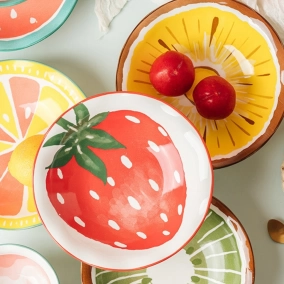 Bowl Ceramica Frutas Grande Frutilla