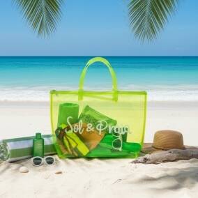 Bolso Playero PVC Amarillo