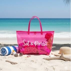Bolso Playero PVC Rosa