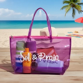 Bolso Playero PVC Violeta