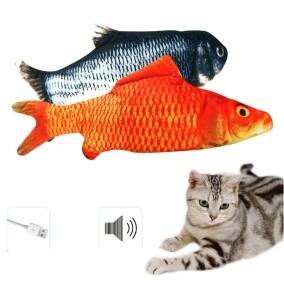 Juguete Interactivo para Gatos: Pez con Movimiento Recargable USB